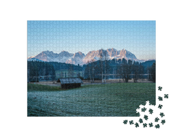 Puzzel 1000 stukjes „Schwarzsee met uitzicht op de Wilder Kaiser“
