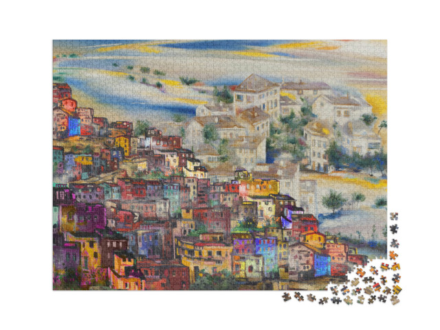 Puzzel 2000 stukjes „Oude Europese steden“
