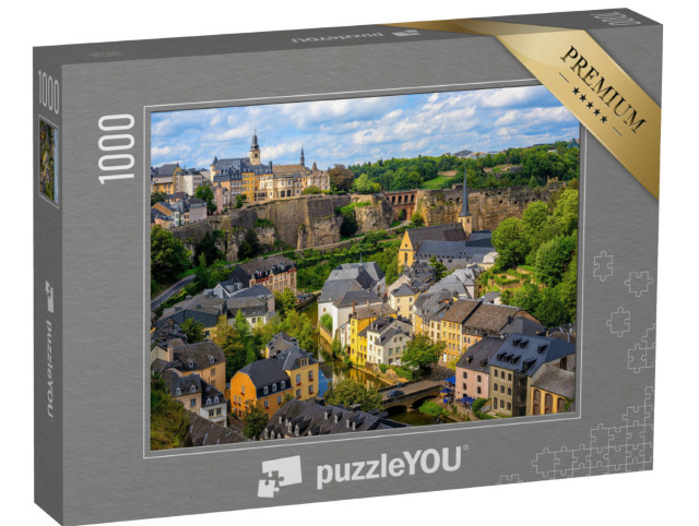 Puzzel 1000 stukjes „Oude binnenstad van Luxemburg-stad, hoofdstad van het Groothertogdom Luxemburg“