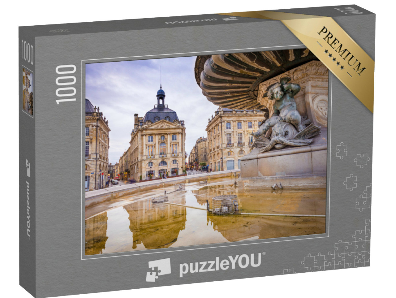 Puzzel 1000 stukjes „De Place de la Bourse in de stad Bordeaux, Frankrijk“
