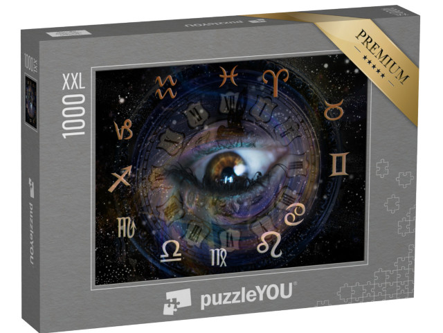 Puzzel 1000 stukjes XXL „Astrologie, twaalf tekens van de dierenriem“