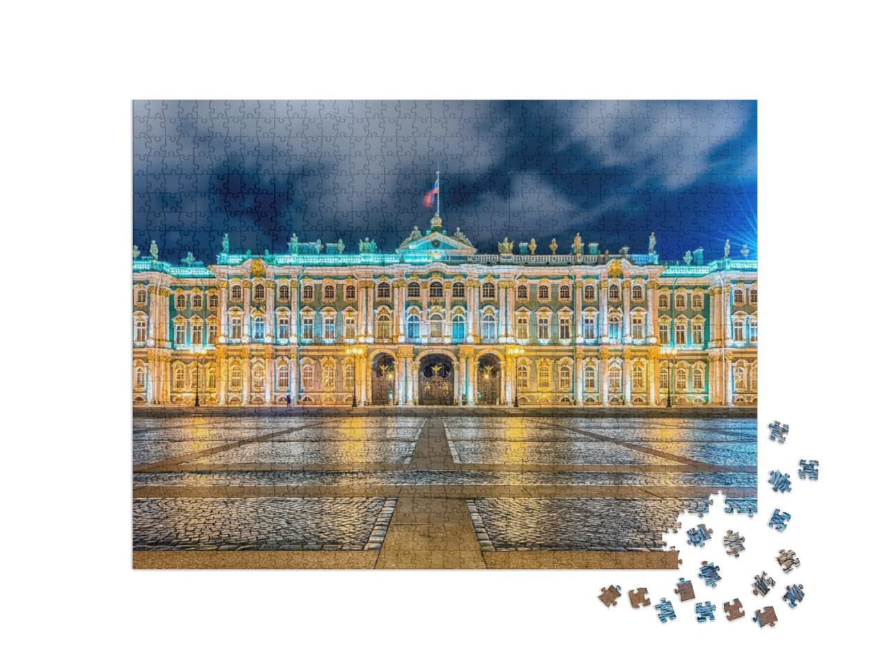 Puzzel 1000 stukjes „Huis van de Hermitage, St. Petersburg, Rusland“