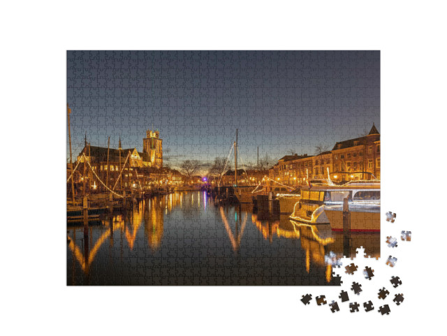 Puzzel 1000 stukjes „Dordrecht de oudste stad van Nederland“