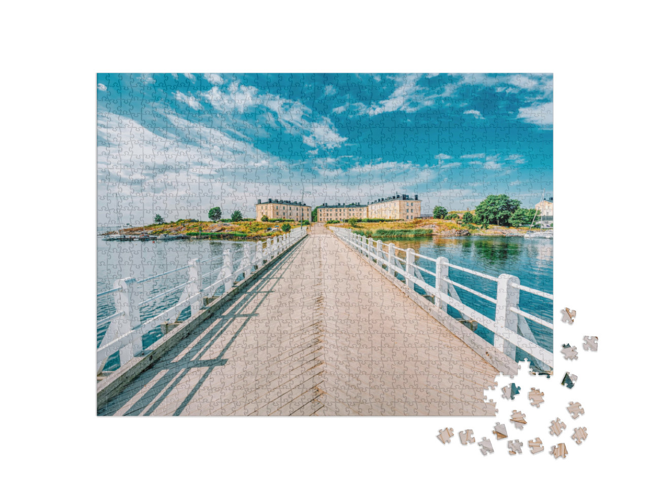Puzzel 1000 stukjes „Brug naar Marinevesting Suomenlinna, Helsinki, Finland“