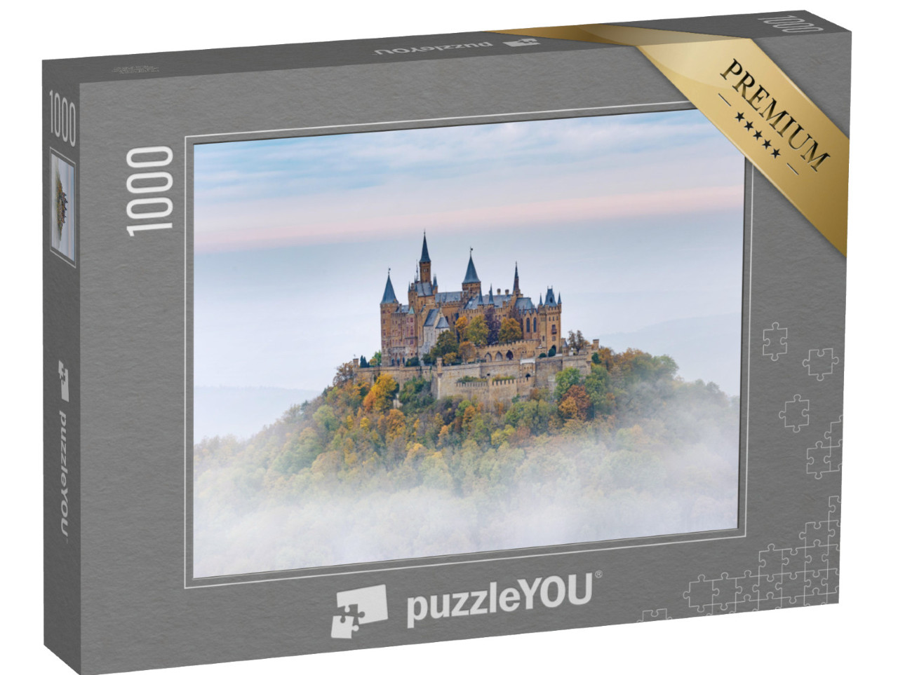 Puzzel 1000 stukjes „Duits kasteel Hohenzollern boven de wolken“