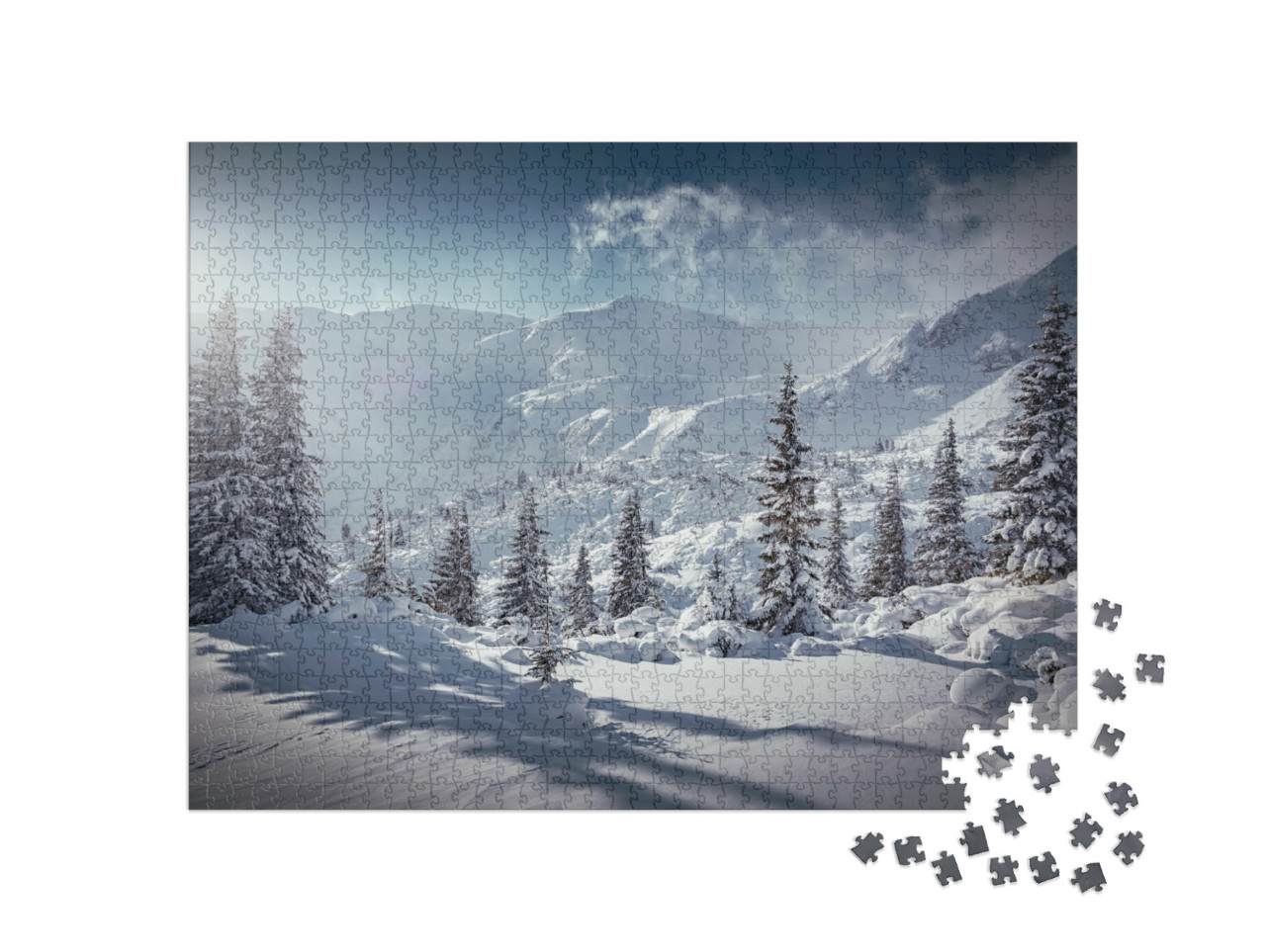 Puzzel 1000 stukjes „Winterlandschap“