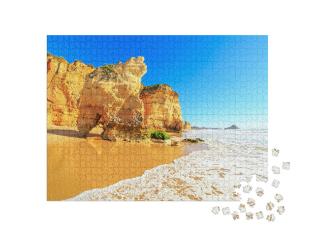 Puzzel 1000 stukjes „Uitzicht op Praia da Rocha, Algarve, Portugal“