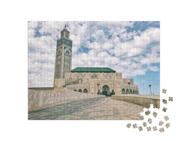 Puzzel 1000 stukjes „Moskee van Hasan II in Casablanca, Marokko“