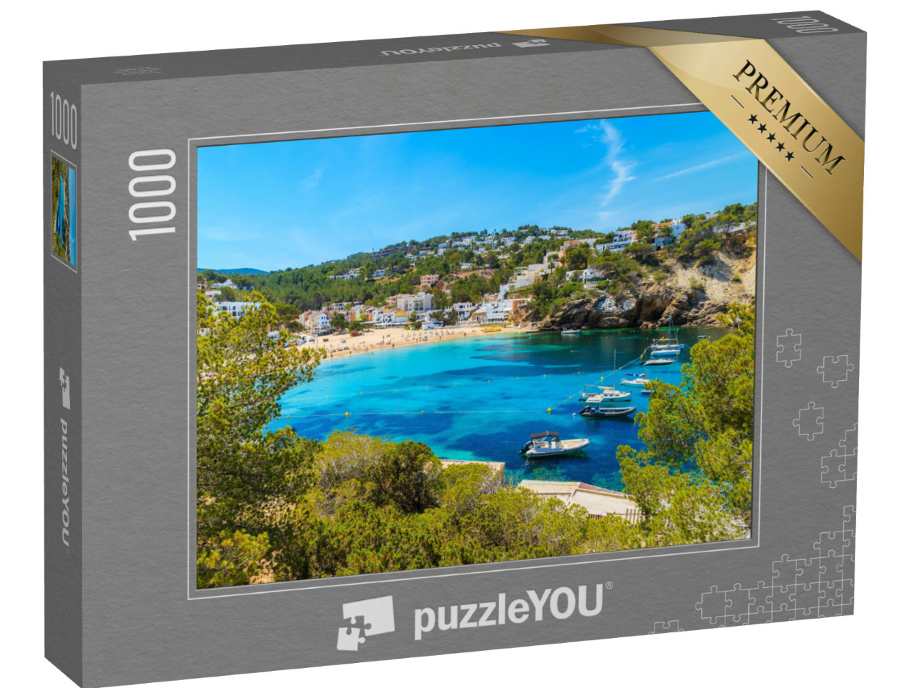 Puzzel 1000 stukjes „Pittoreske Cala Vadella baai, Ibiza, Spanje“