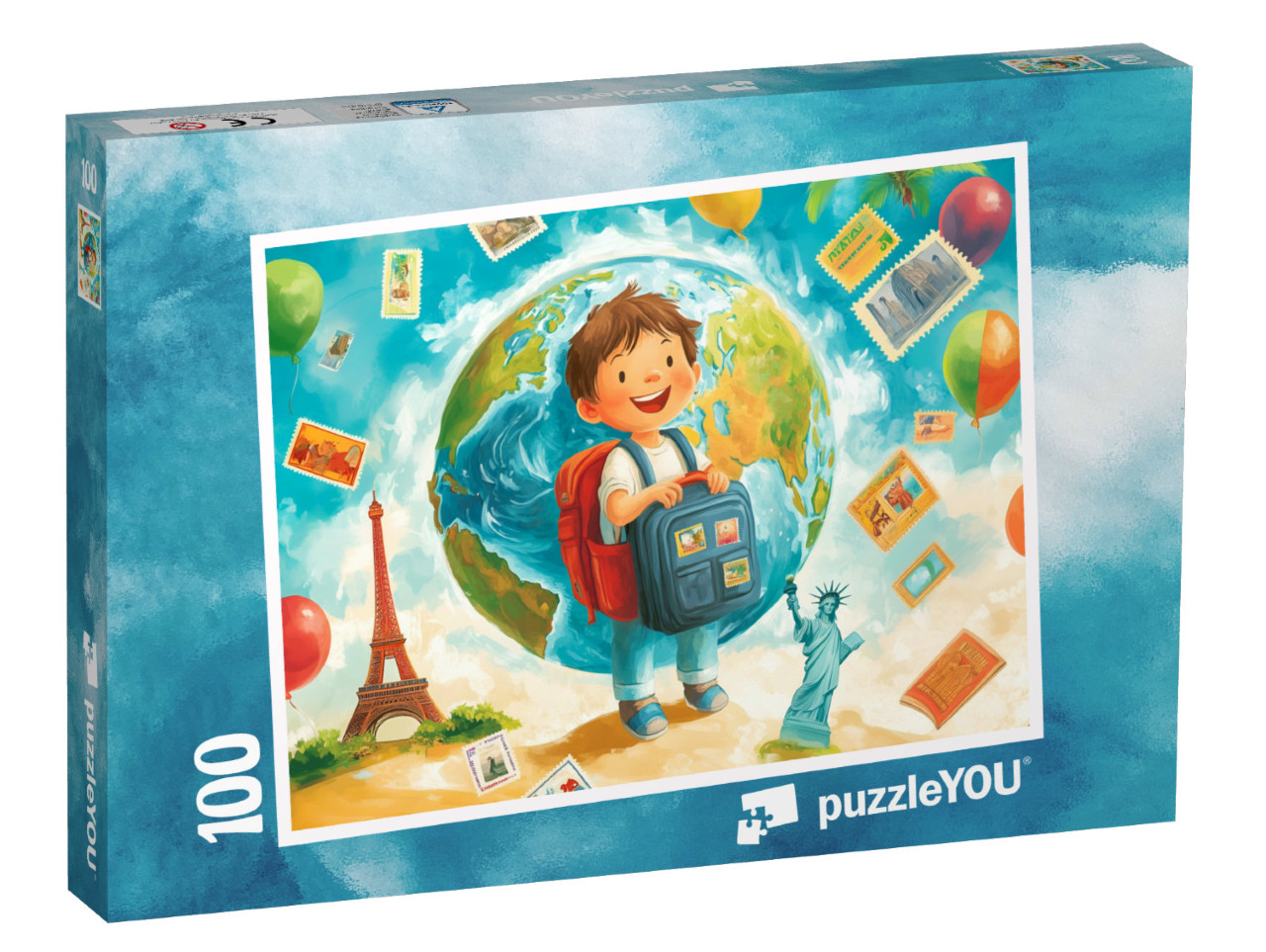Puzzel 100 stukjes „Reizen rond de wereld“