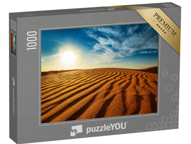 Puzzel 1000 stukjes „Zonsondergang in de Sahara, Marokko“