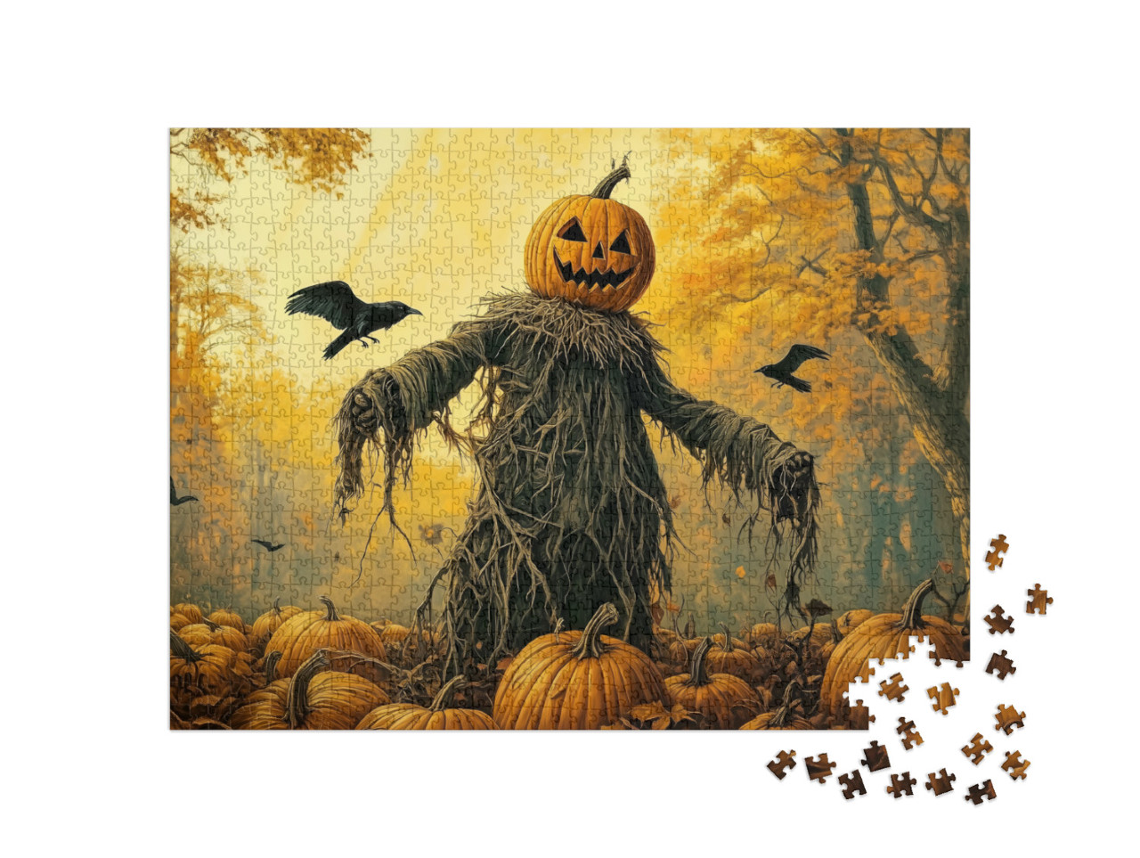 Puzzel 1000 stukjes „Halloween vogelverschrikker“