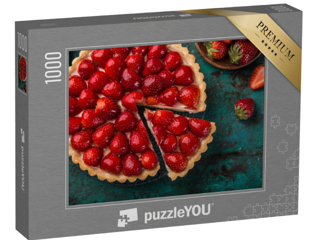 Puzzel 1000 stukjes „Stukje aardbeientaart“