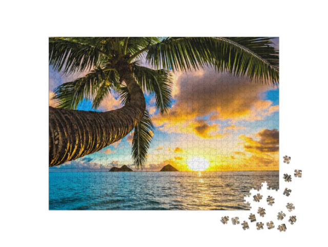 Puzzel 1000 stukjes „Zonsopgang boven Hawaï“