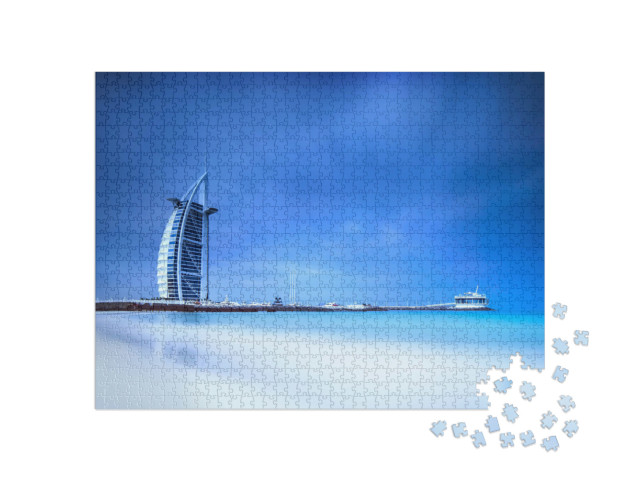 Puzzel 1000 stukjes „Burj Al Arab Hotel aan Jumeirah Beach, Dubai“