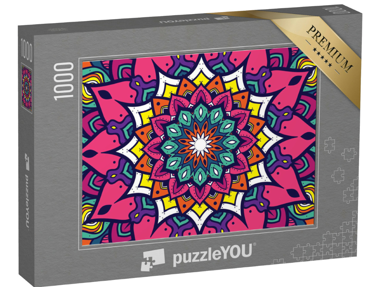 Puzzel 1000 stukjes „Bloemig mandala ornament“