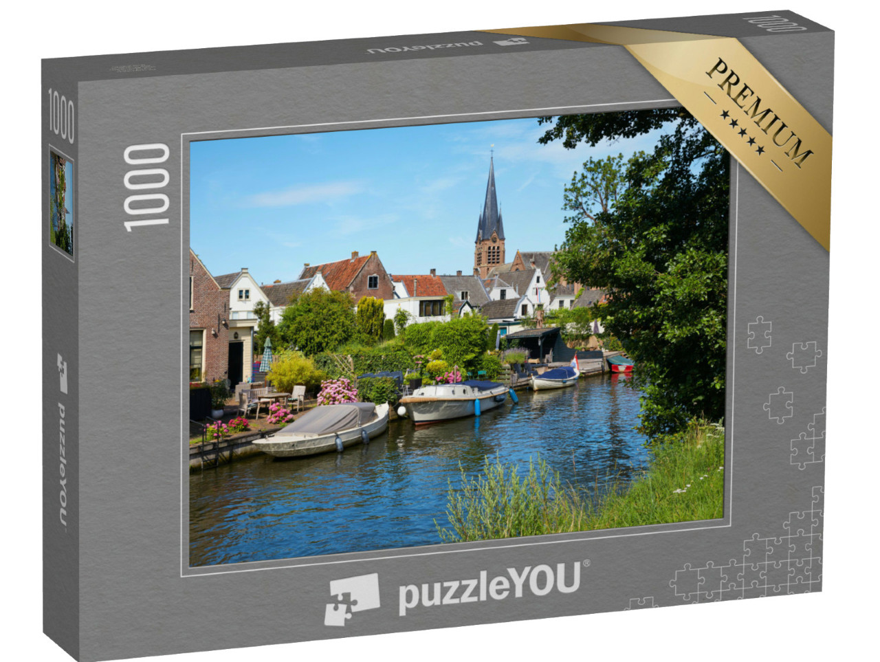 Puzzel 1000 stukjes „Breukelen met de Vecht, provincie Utrecht“