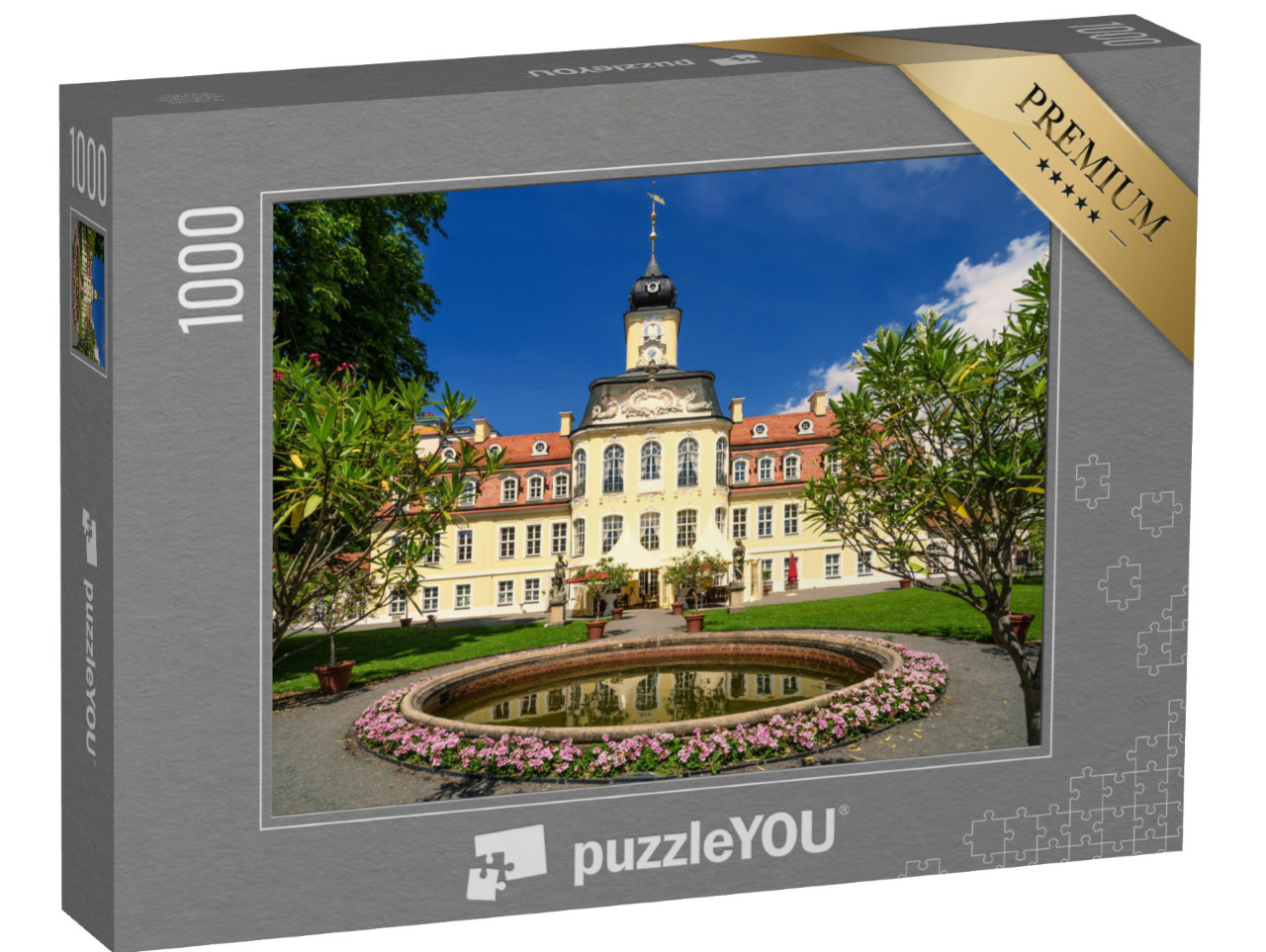 Puzzel 1000 stukjes „Kasteel Gohlis, een historisch gebouw, Leipzig, Duitsland“