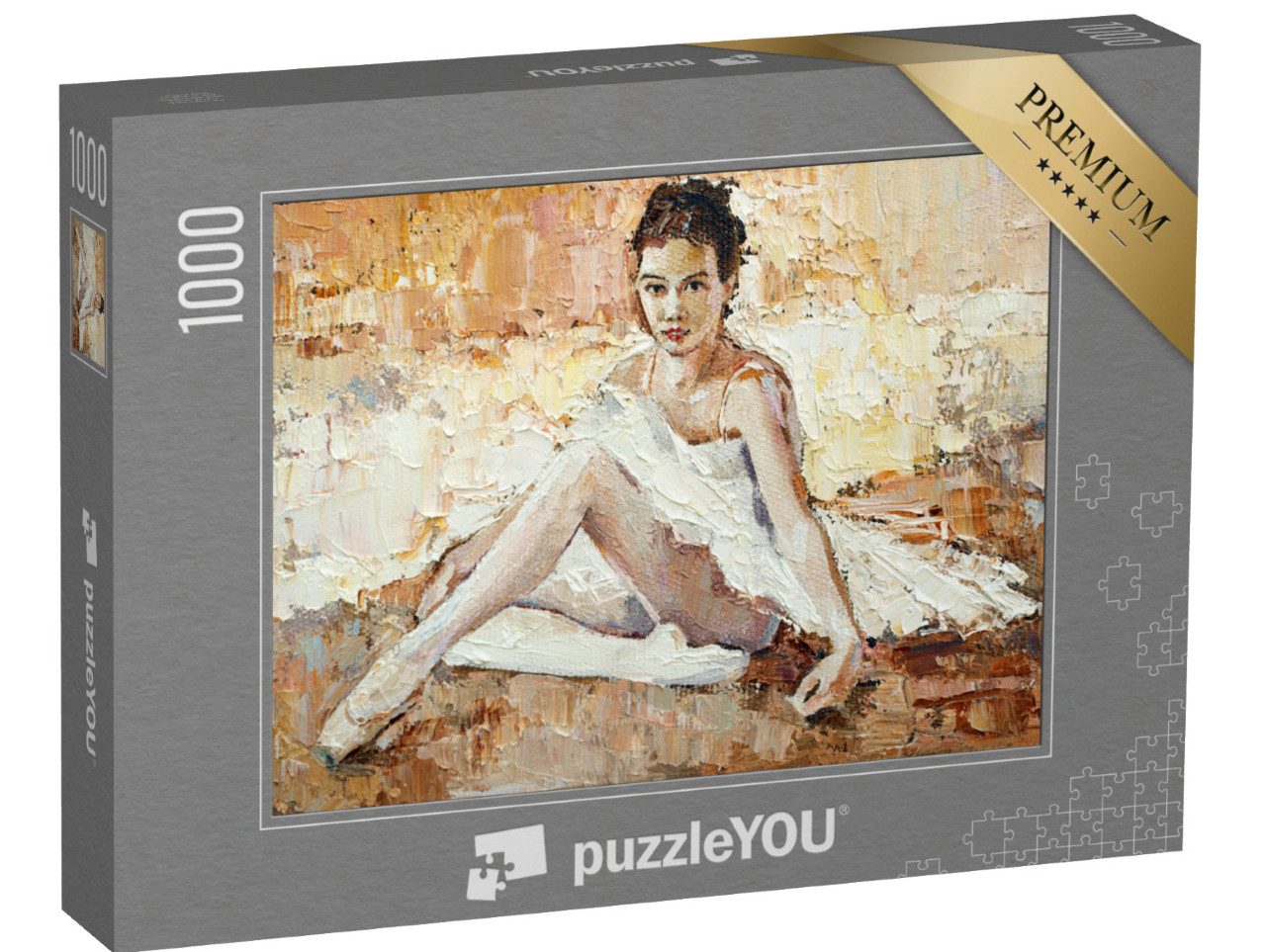 Puzzel 1000 stukjes „Olieverfschilderij: Ballerina met spitzen“