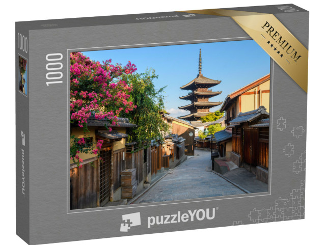 Puzzel 1000 stukjes „Oude stad van Kyoto: Higashiyama wijk met traditionele straat“