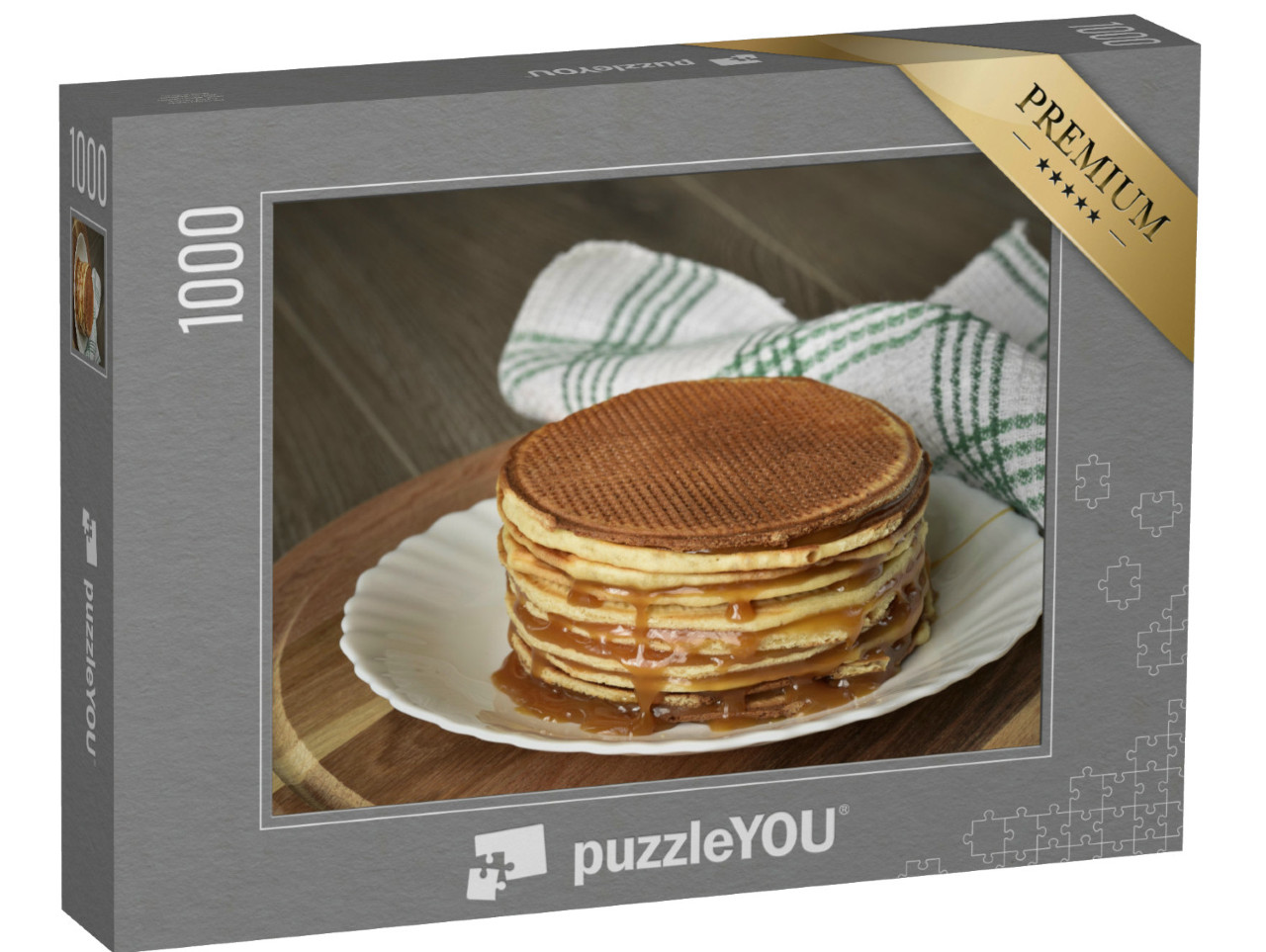 Puzzel 1000 stukjes „Stroopwafels met karamel“