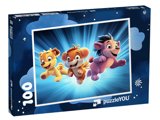 Puzzel 100 stukjes „Race: wie is de snelste“