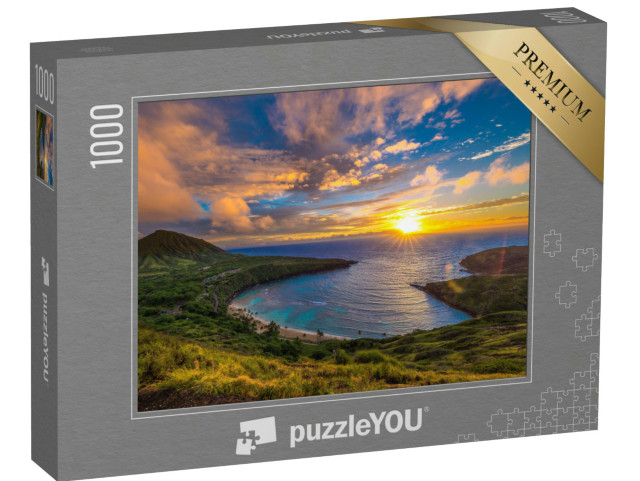 Puzzel 1000 stukjes „Zonsopgang boven Hanauma Bay op Oahu, Hawaii“