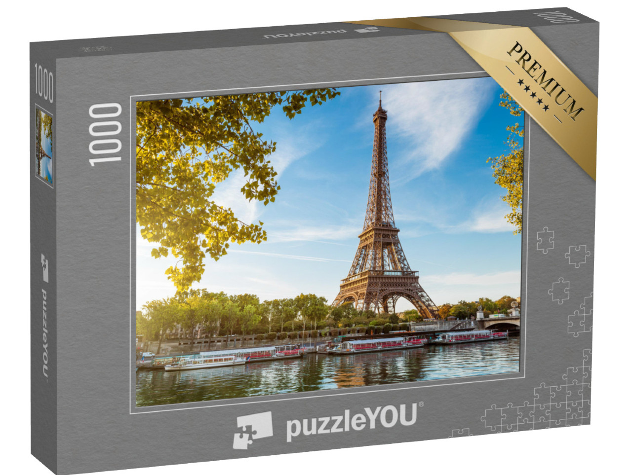 Puzzel 1000 stukjes „Eiffeltoren en Saine, Parijs“