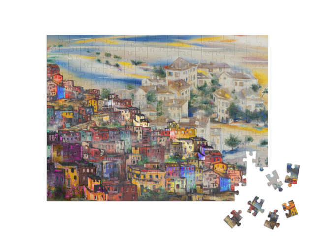 Puzzel 200 stukjes „Oude Europese steden“