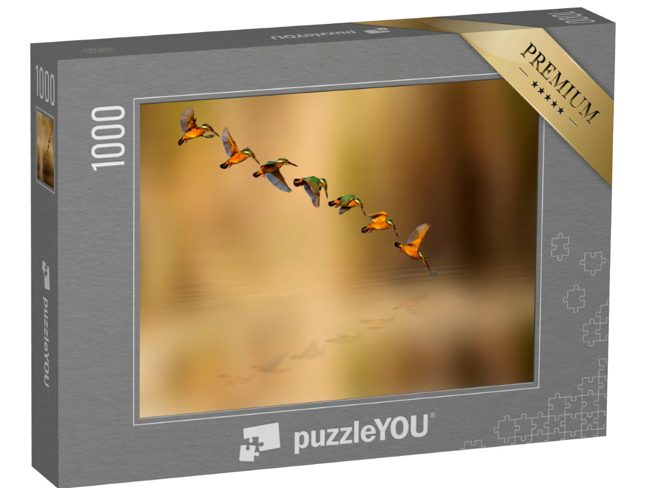 Puzzel 1000 stukjes „Duikende ijsvogel“