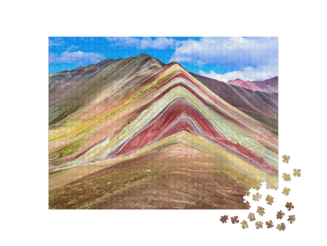 Puzzel 1000 stukjes „Regenboogberg Vinicunca, Peru“