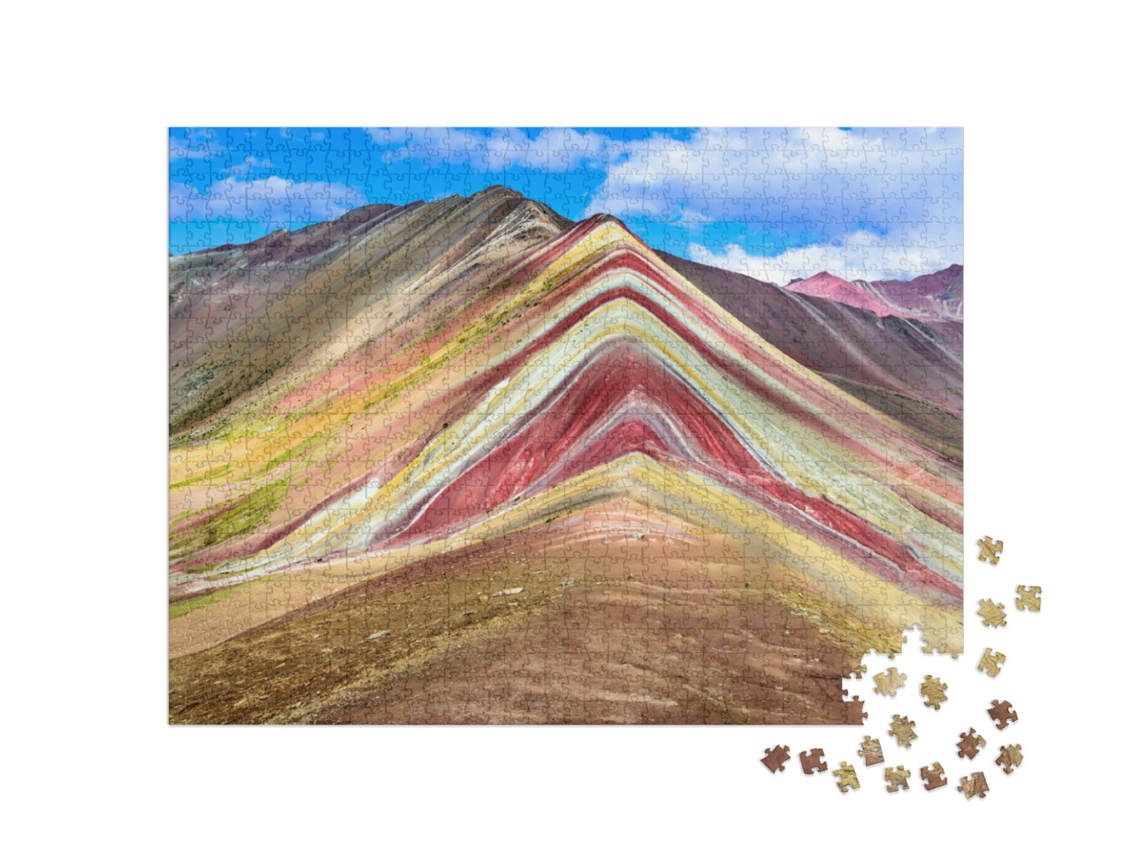 Puzzel 1000 stukjes „Regenboogberg Vinicunca, Peru“