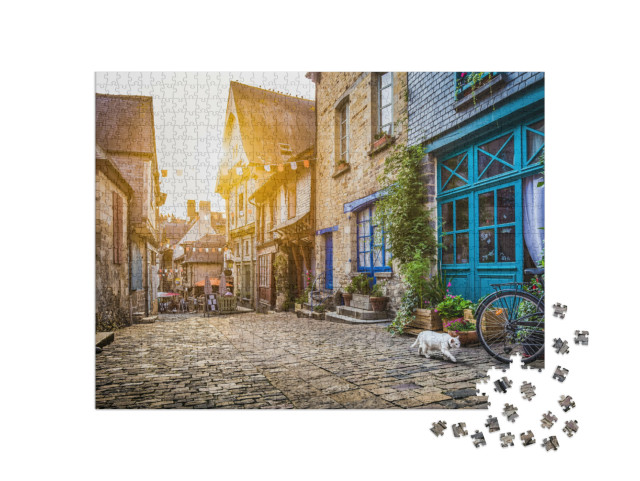 Puzzel 1000 stukjes „Panoramisch uitzicht op de oude stad in Europa“