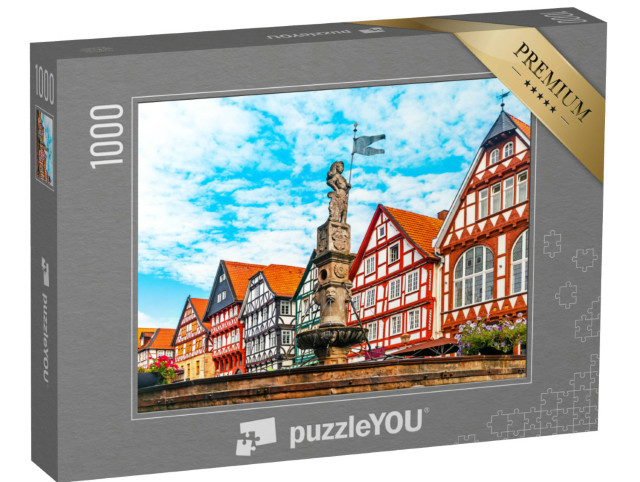 Puzzel 1000 stukjes „Roland Fontein op het marktplein in Fritzlar, Hessen“