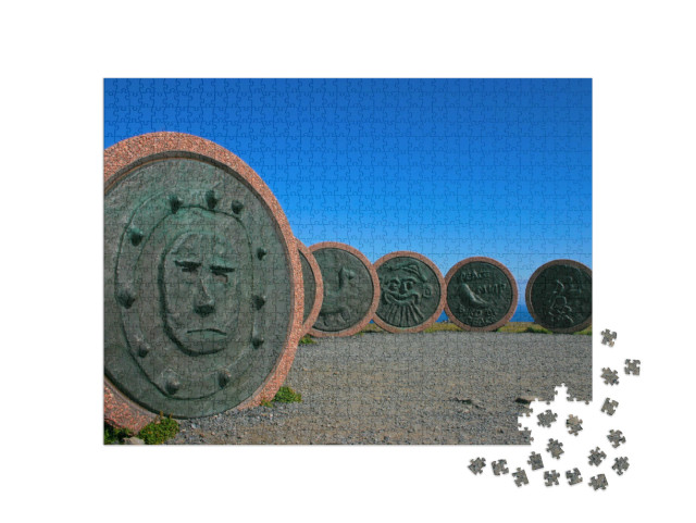 Puzzel 1000 stukjes „Monument voor de Kinderen van de Wereld, Noordkaap, Noorwegen“