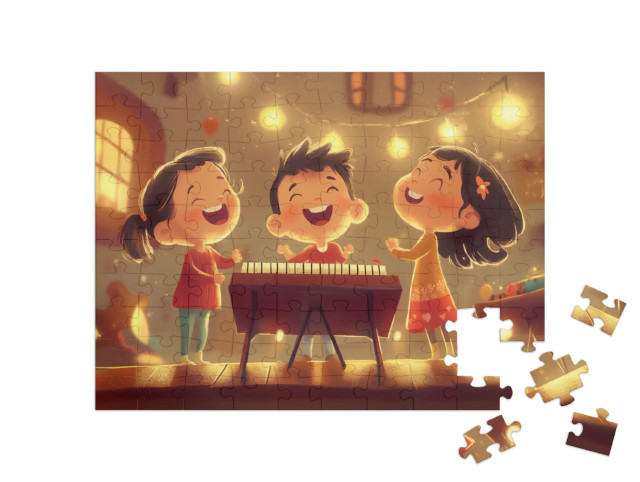 Puzzel 100 stukjes „Gelukkige kinderen zingen“