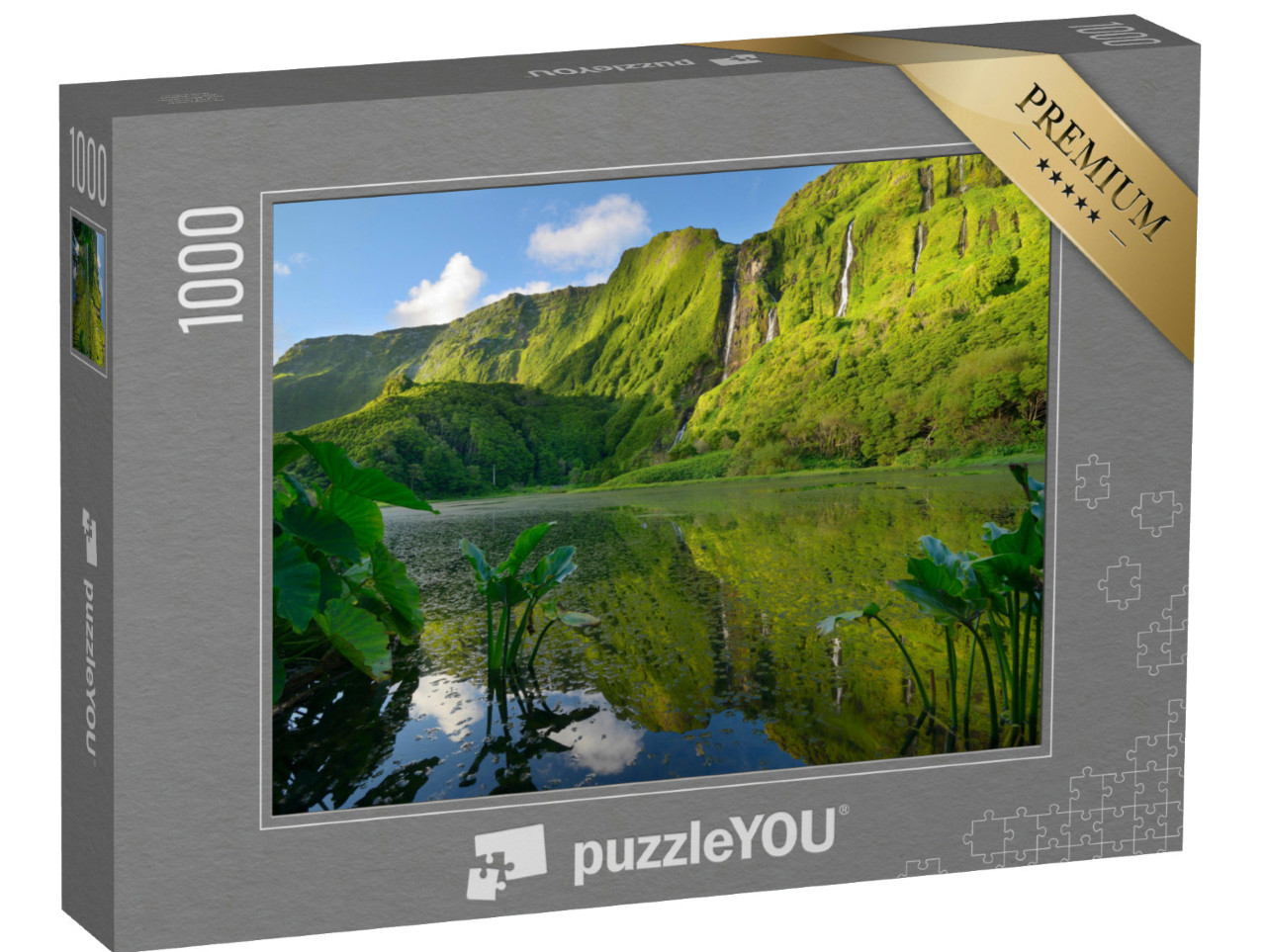 Puzzel 1000 stukjes „Prachtig bebost eiland Flores, Azoren, Portugal“