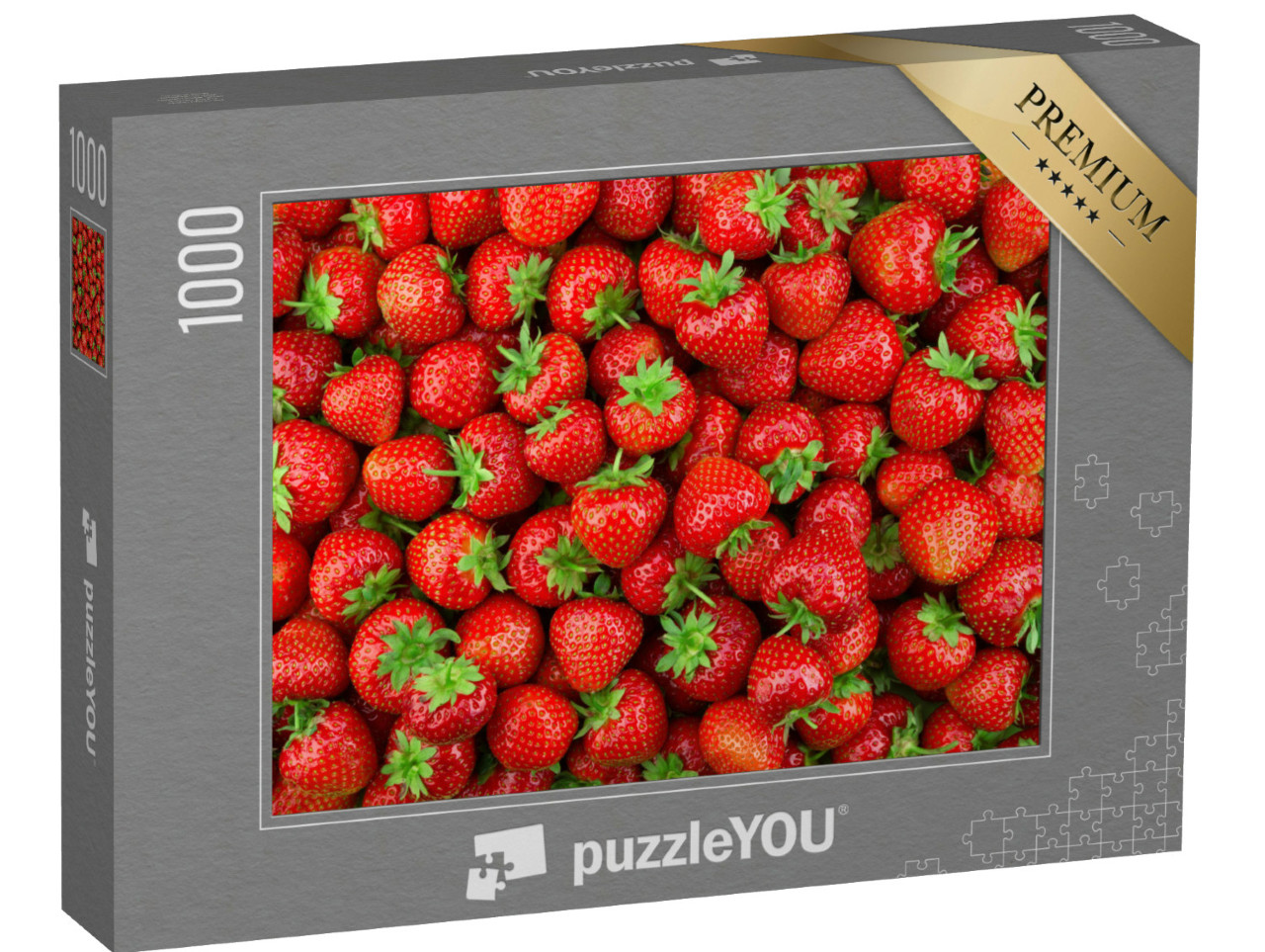 Puzzel 1000 stukjes „Aardbeien, Eten“
