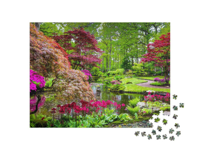 Puzzel 1000 stukjes „Traditionele Japanse tuin in Den Haag“