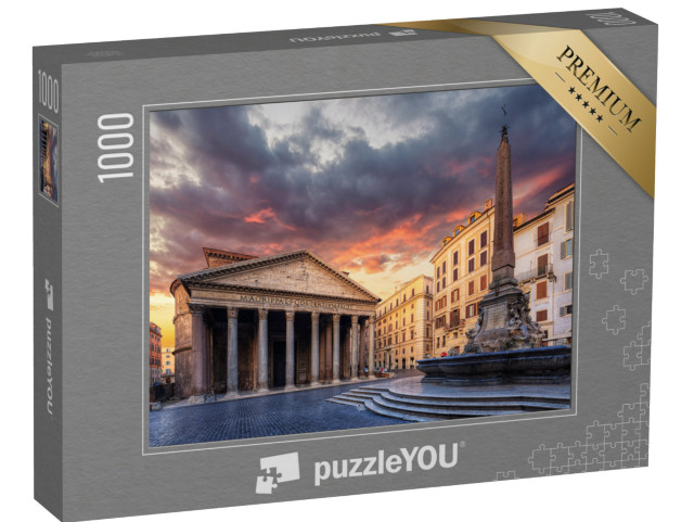 Puzzel 1000 stukjes „Uitzicht op het Pantheon in de ochtend“