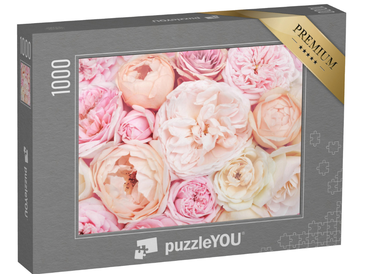 Puzzel 1000 stukjes „Zomerbloesems in zachtroze en pastelkleuren“