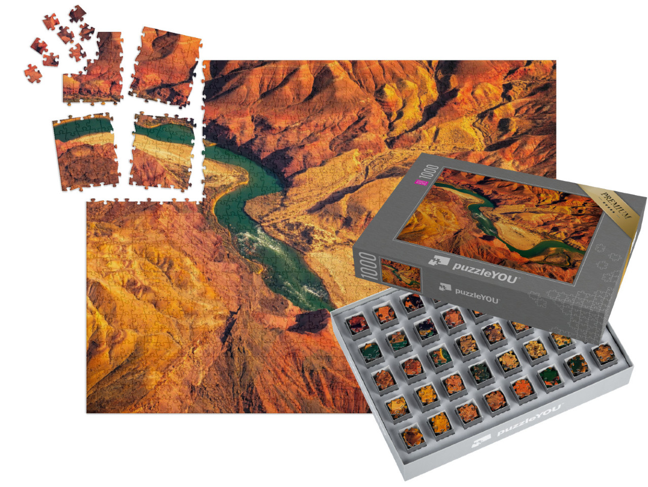 SMART SORTED® | Puzzel 1000 stukjes „Colorado-rivier in de Grand Canyon, Arizona, VS“