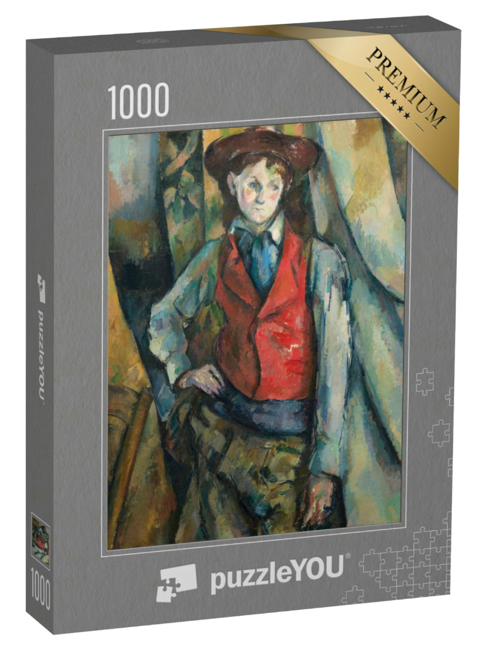 Puzzel 1000 stukjes „Paul Cézanne - Jongen in een rood vest“