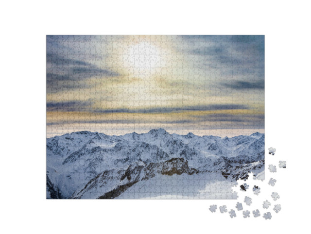 Puzzel 1000 stukjes „Skigebied in de Ötztaler Alpen“