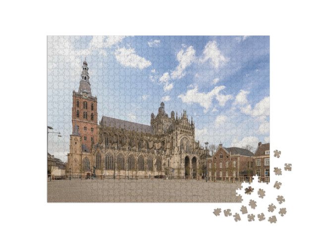 Puzzel 1000 stukjes „Sint-Janskathedraal in het centrum van Den Bosch“
