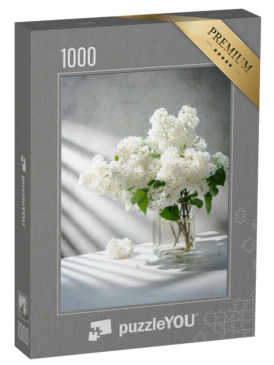 Puzzel 1000 stukjes „Boeket van witte sering“