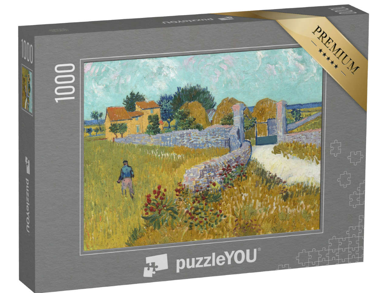 Puzzel 1000 stukjes „Boerderij in de Provence, Vincent van Gogh 1888“