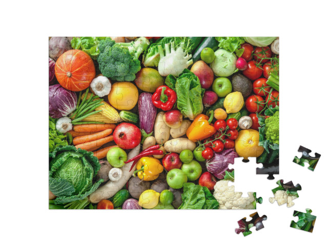 Puzzel 100 stukjes „Assortiment verse groenten en fruit“