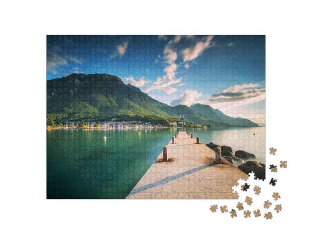 Puzzel 1000 stukjes „Zonsondergang in Wallis, Zwitserse Alpen, Europa“
