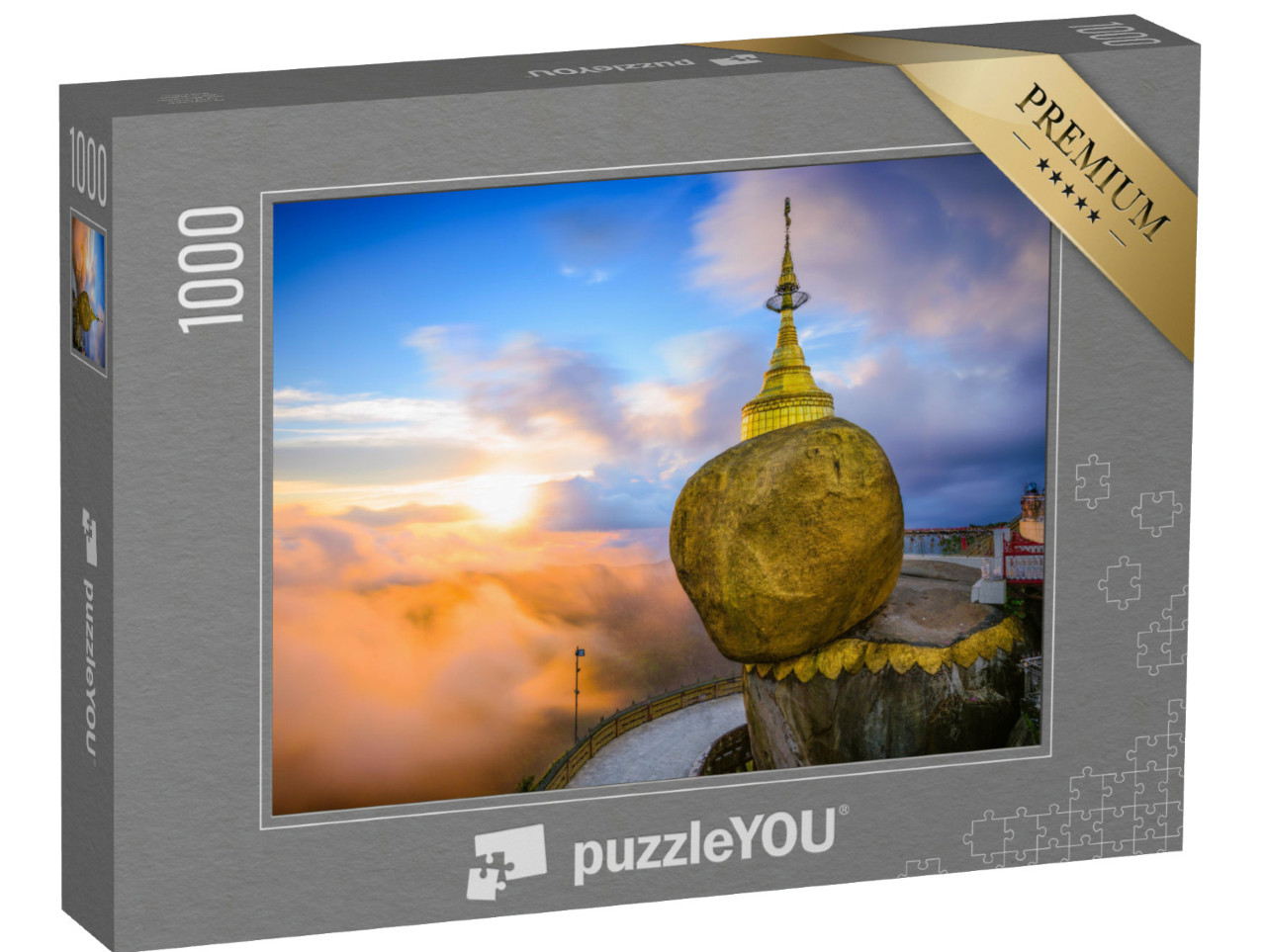 Puzzel 1000 stukjes „Gouden rots van Kyaiktiyo, Myanmar“